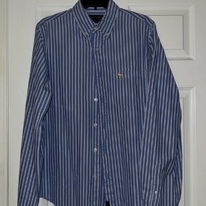 Abercrombie & Fitch Navy and White Striped Shirt